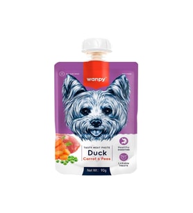 Wanpy Ördek Etli ve Havuçlu Ezme Köpek Ödül Maması 90 Gr