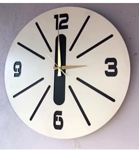 MODERN AHŞAP DUVAR SAATİ SAĞLAM **ÇOK ŞIK** ve BİRARADA..NO:29