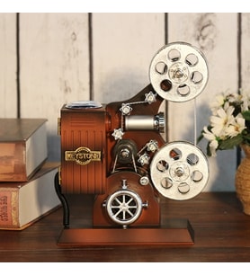 Wolawood Sinemaskop Müzik Kutusu ve Klaket Fotoğraf Albümü Hediyelik Ikili Set – Özel Tasarım, Nostaljik Müzikal ve Dekoratif Hediye Paketi