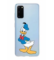 Samsung Galaxy S20 Kapak Donald Duck Tasarımlı Şeffaf Silikon Kılıf