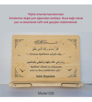 Münzevi Masaüstü Ahşap Rahle/Tablet/Kitap Tutucu-Model026