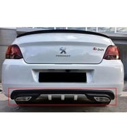 Peugeot 301 Uyumlu Egzoz Görünümlü Universal Arka Tampon Eki - Difüzör (Plastik)