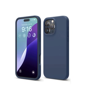 Iphone 16 Kılıf Nano Içi Kadife Silikon - Lacivert