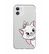 Iphone 11 Uyumlu Marie Kedicik Desenli Şeffaf Telefon Kılıfı
