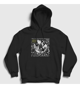 Presmono Unisex Siyah Utilitarian Napalm Death Kapüşonlu Sweatshirt 389380tt
