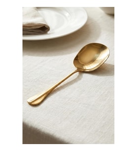 Gold Büyük Boy Paslanmaz Çelik Servis Kaşığı & Profesyonel Sunum Gereci 25 cm