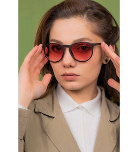 Unisex Black Red Güneş Gözlüğü