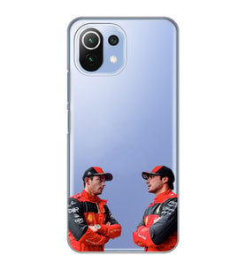 Xiaomi Mi 11 Lite Uyumlu Carlos Sainz ve Charles Leclerc Formula 1 Desenli Şeffaf Kılıfı