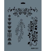 Rich New Seri N-227 Stencil 35x25 cm