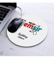 Hediyelik Hemşire Tasarımlı Yuvarlak Mousepad