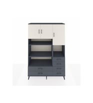 Hyperion Dolap 9 Raflı 6 Çekmeceli 3 Kapaklı 132x44x195 Antrasit-Aytaşı/Antrasit