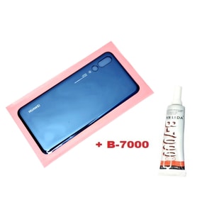 Huawei Uyumlu P20 PRO Arka Pil Batarya Kapağı (CAM+B-7000) MAVİ