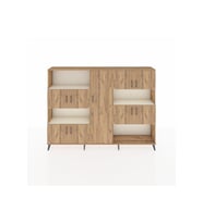 Arges Dolap 10 Raflı 9 Kapaklı 220x30x163 Çam-Çam/Aytaşı