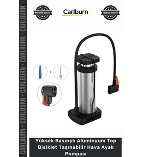 #Pompa Çelik Yüksek Basınçlı Alüminyum Gümüş Renk Top Bisiklet Taşınabilir Hava Ayak Pompası