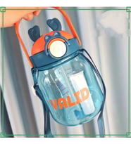 Çıkartma Hediyeli, Ithal Lüx Kulaklı mavil-Turuncu Matara/suluk 1100 ml