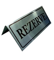 5 ADET GÜMÜŞ RENKLİ REZERVE YAZISI