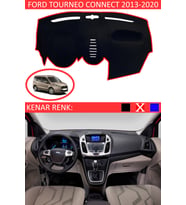 Ford Tourneo Connect 2012-2020 Torpido Koruma Halısı Siyah Kenar Renk Kırmızı