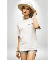 30 Ağustos Zafer Bayramı Atatürk Temalı Oversize Bisiklet Yaka T-shirt - Beyaz