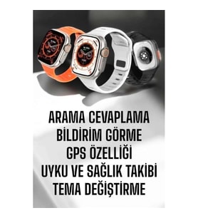 Mey İthalat® Yeni Nesil Akıllı Saat Adımsayar, GPS, Nabız Ölçer, Uyku ve Sağlık Takibi