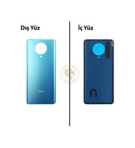Redmi K30 Pro Mavi Arka Pil Kapağı Batarya Kapağı Lazer Kesim Back Cover