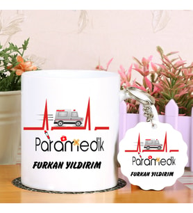 Paramedik Kupa Bardak ve Anahtarlık Hediye Seti (Model 1)