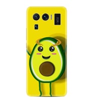 Xiaomi Mi 11 Ultra Kılıf Resimli Desenli Silikon Platinium Series Sevimli Avokado 1880