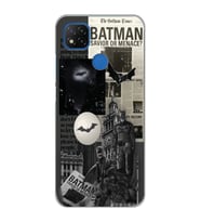 Xiaomi Redmi 9C / 10A Uyumlu Batman Kolaj Tasarımlı Şeffaf Telefon Kılıfı
