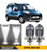 Peugeot Bipper 2008-2022 Mercekli Far Ampulü Led Xenon Beyaz Şimşek Etkili CSP Led Lamba Uzun Kısa