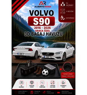 Volvo S90 2016 - 2026 Araca Özel 3D Bagaj Havuzu