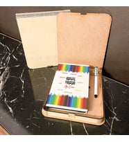 English Teacher Ahşap Kutulu Defter Kalem Set008