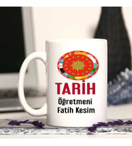 Tarih Öğretmenine Özel Öğretmenler Günü Hediyesi Kişiye Özel Kupa Bardak