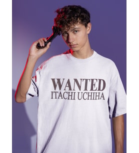 Wanted Itachi Uchiha Naruto Sırt Baskılı Unisex Oversize Anime Tişört