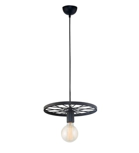 MYLİGHTS  TEKLİ METAL SARKIT AVİZE MAT SİYAH  AMPUL HARİÇTİR 