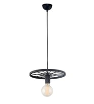 MYLİGHTS  TEKLİ METAL SARKIT AVİZE MAT SİYAH  AMPUL HARİÇTİR 