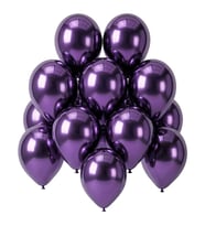 Mor Renk Lateks krom Balon (30 cm) - 12 Adet