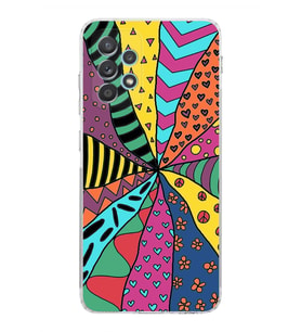 PrintiFy Samsung A52S 5G ile Uyumlu Retro Color 4  Kamera Korumalı Şeffaf  Kılıf