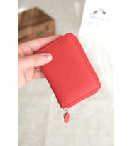 Fermuarlı Unisex Kartlık Cüzdan (Kırmızı)