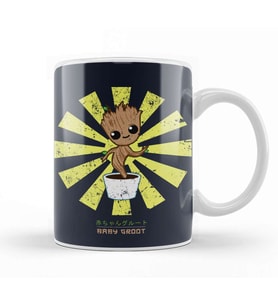 Baby Groot Retro Japanese Guardians Of The Galaxy Kupa Bardak Porselen