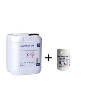 OPA 5 L Endoskoplar ve Tıbbi Aletler için Kullanıma Hazır Yüksek Yüzey Dezenfektanı +  OPA Test Stribi