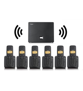Gigaset 6 Dahili Dect Telsiz Kablosuz Telefon Santrali Beyaz
