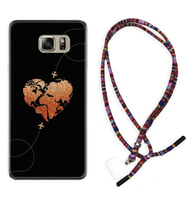 Samsung S7 Edge S20 Fe Plus Ultra S21 S22 Kılıf Boyun Asklı Rasta Silikon Plane Heart 1721