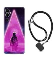 Tecno Pova 4 Kılıf Resimli Boyun Askılı İpli Desenli Silikon Series Astro Purple2 1907