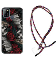 INFINIX Smart 4 5 6 Zero 8 S5 Pro Kılıf Boyun Asklı Rasta Silikon Skull Rose 1673