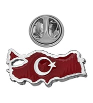 925 Ayar Gümüş Türkiye Haritası Rozeti