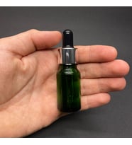 10Ml Yeşil Cam Damlalıklı Şişe , Gümüş Metal Kapak , 10 Cc Yeşil Cam Damlalıklı Şişe x 6 Adet