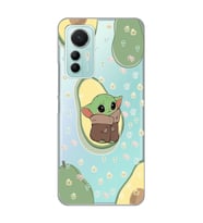 Xiaomi Mi 12 Lite Uyumlu Baby Yoda Desenli Şeffaf Telefon Kılıfı