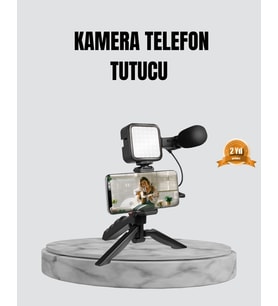 Northcity Profesyonel Telefon Video Çekim Kiti LED Aydınlatma Mikrofon Tripodlu Tam Set