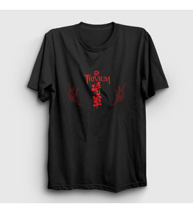 Presmono Unisex Siyah Shogun V2 Trivium T-Shirt 179539tt