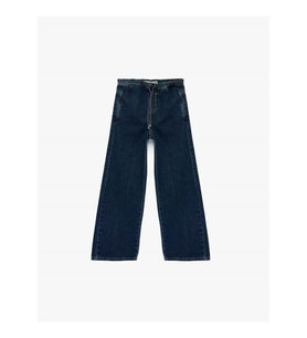 Koton 26YY59002543 Koyu İndigo Kız Çocuk Jean Pantolon 6SKG40033AD