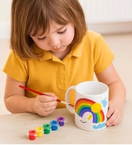BK Gift Kendi Kupanı Kendin Oluştur Boyanabilir Kupa Seti, Arkadaşa Hediye, Sevgiliye Hediye, Doğum Günü Hediyesi